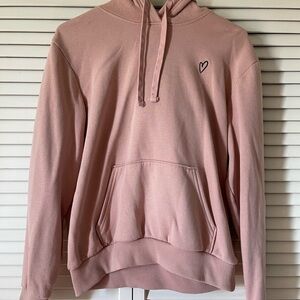 Divided Dusty Pink Hoodie with Heart Logo